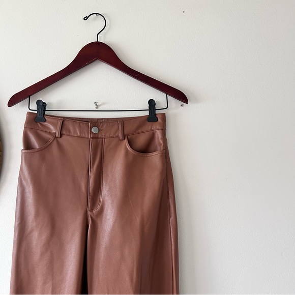 DYNAMITE | Gisele Faux Leather Straight Leg Pants - Picture 4 of 6